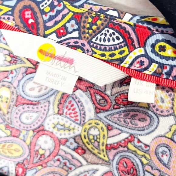 NWOT Boden Short Sleeve Tie Shirt Button Up Dress 4 Knee Length - Picture 9 of 10